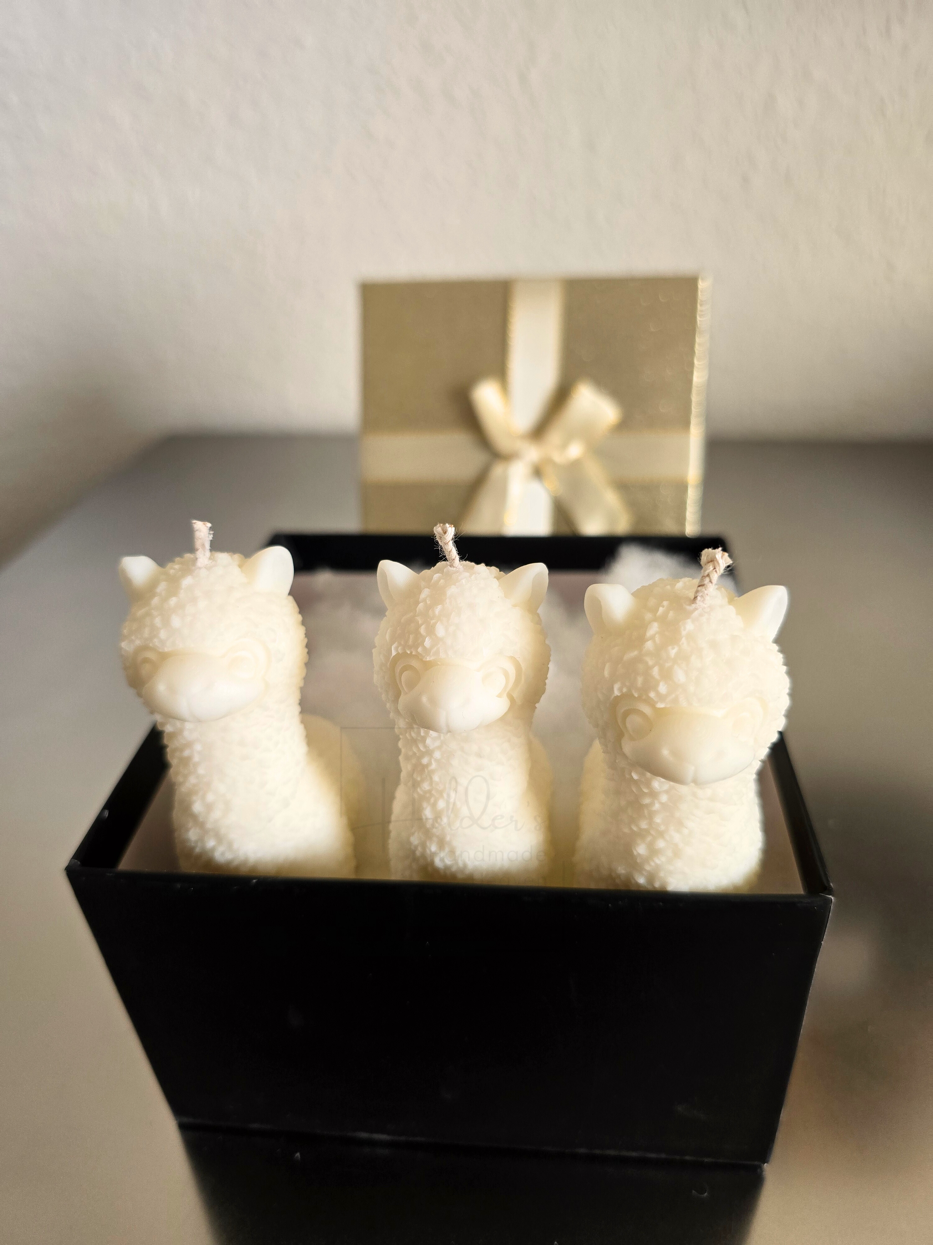 Alpaka Kerze einfarbig