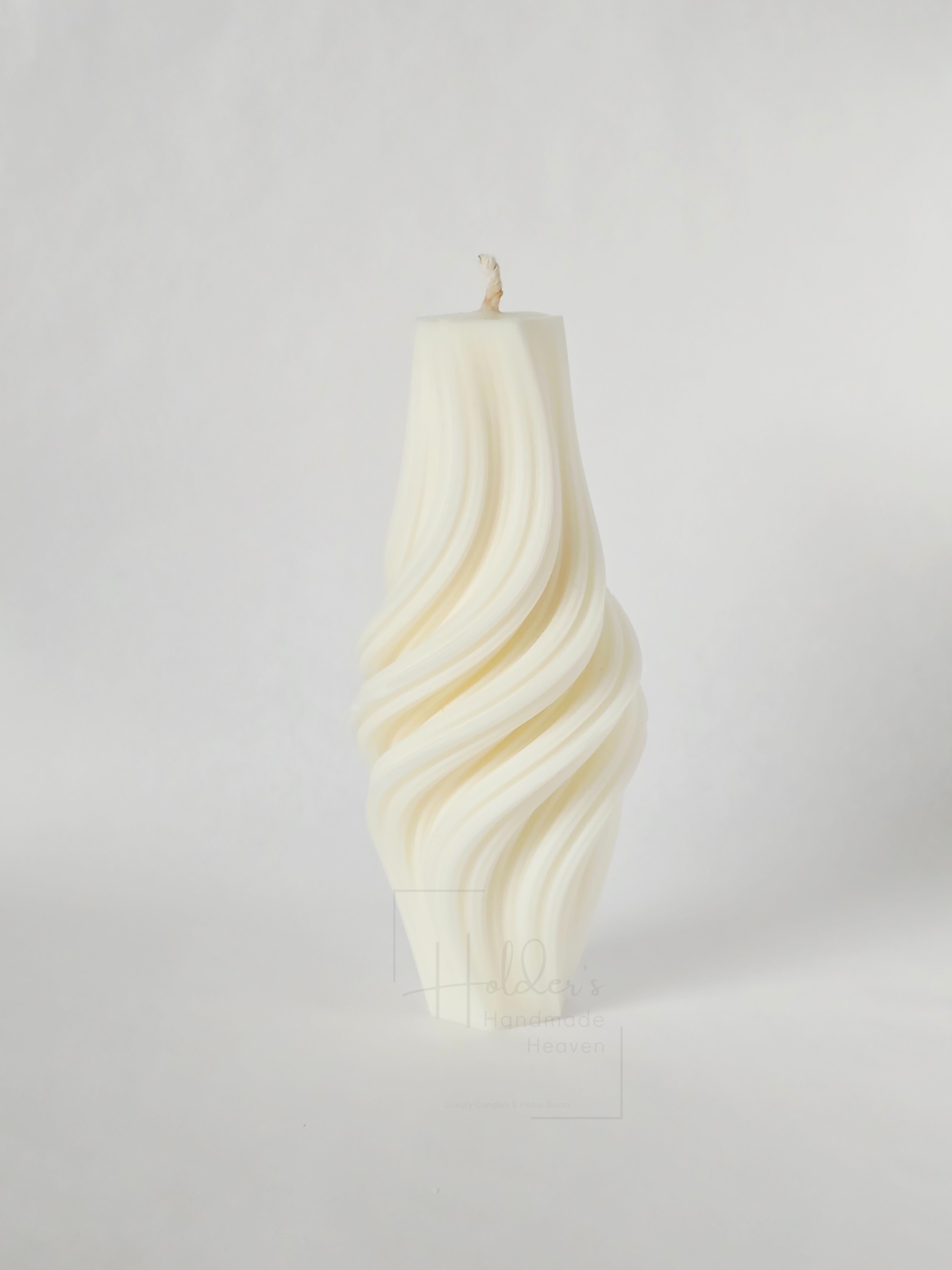 Twisted designer candle